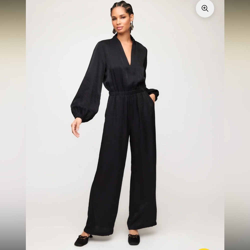 NEW FIFTEEN TWENTY skyler jumpsuit in black size S Small